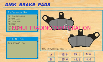 Good thermal recession and recovery Motorcycle disc Brakes Pad MIO YAMAHA125 EGO