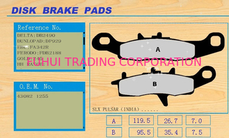 Waterproof, non-noise and no dust residue Motorcycle Disc Brakes Pad SLX PULSAR(INDIA)